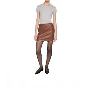 NEW ENZA COSTA cashmere cotton pointelle cap sleeve crew in light heather grey
